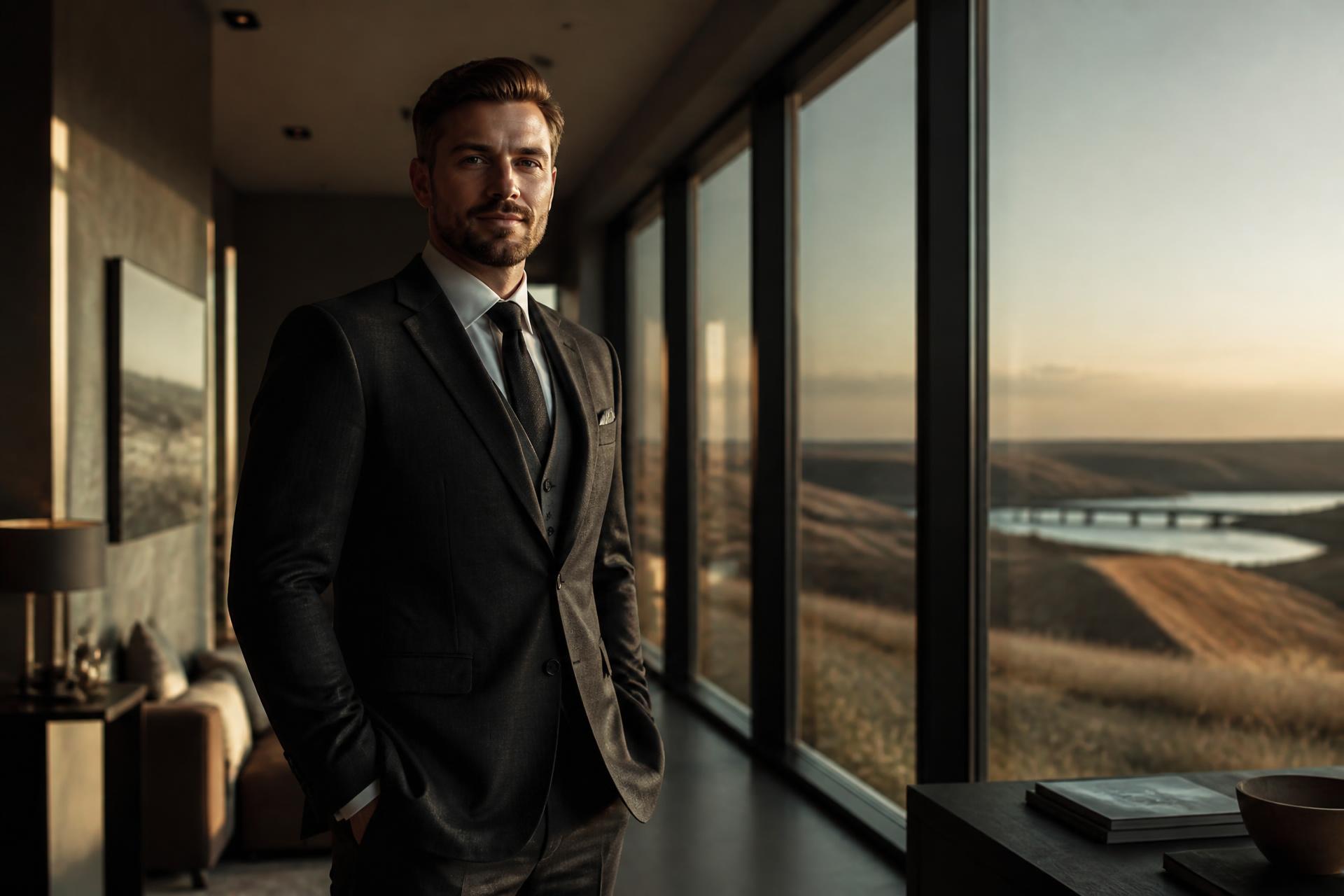 Modern REALTOR® overlooking the Lethbridge landscape